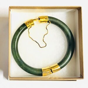 Vintage Genuine Nephrite / Jade Bangle Bracelet